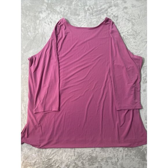 Women’s Susan Graver Modern Essential Blouse Pink Plus Size 3X - Picture 9 of 11